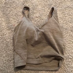 lulu align cropped tank, heathered gray, size 0, rare can’t get anymore